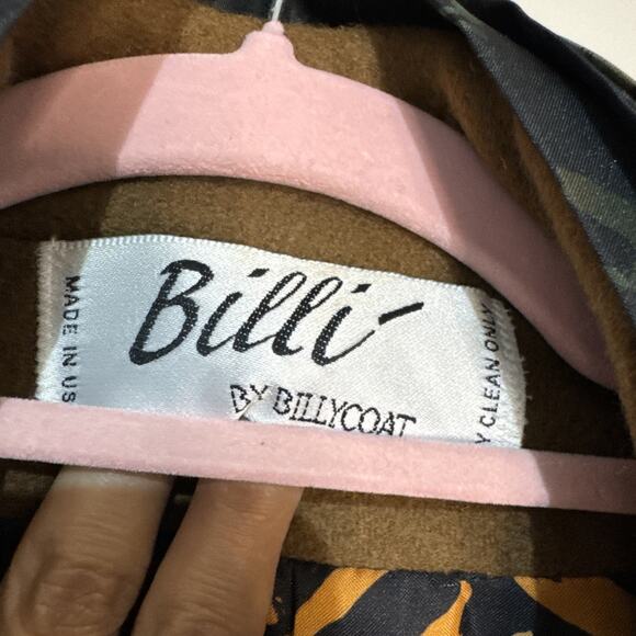 Billi By Billycoat Womens Brown Trench Coat Wool Blend Button Front Peak Lapel - Picture 10 of 16